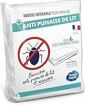 SWEET NIGHT - Full Mattress Cover 90 x 190 cm | Bed Bug and Mite Protection | Renovated Mattress | Zip | No Chemical Treatment | EP. up to 20 cm