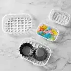 2pcs White Dishwasher Soaking Box Plastic Cutlery Cleaning Basket Chopstick