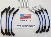 99-06 CHEVY SUBURBAN TAHOE 5.3L 6.0L LS1 VORTEC BLUE SPARK PLUG WIRES +HEAT BOOT