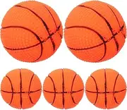 INOOMP 5pcs Dog Toy Ball Squeaky Dog Toys Small Dog Basketball Toys Squeaky Toys for Small Dogs Toys for Dogs Small Funny Chewing Toy Dog Squeakers Puppy Toys Dog Toys for Large Dogs