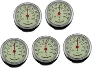 5pcs Thermometer Real-time Temperature Gauge for Car Auto Window Thermometer Multi-Functional Car Clock Thermometers