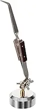TEHAUX Jewelry Making Tweezers Tool Slip Handcrafting Nipper with Rotating Bracket for Precision Work Workbench for Jewelry and Craft Projects