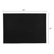 Mega Crafts - 16" x 24" Metallic Glitter Adhesive EVA Foam Sheets - Black, 6PCS