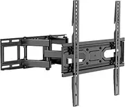 WALI TV Wall Mount for Most 32-70 inch Flat Curved TV, Full Motion Articulating Arm TV Bracket for LED, LCD, OLED Screen TVs up to 88lbs, VESA 400x400mm (FTM-2), Black