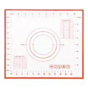 10 x 11Inch Silicone Baking Mat Non Stick Pastry Mat with Measurements, Red