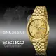 SEIKO精工 手錶專賣店 時計屋 SNE366K1 時尚機械男錶 不鏽鋼錶帶 金色 強化玻璃鏡面 防水 夜光指針SNK366K1