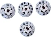 SUPVOX Pcs Round Wall Clock Silent Mechanism Football Design for Office School Home Decor