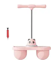Jumping Ball Toy, Bouncing Board Ball, Portable Bouncing Toys, Fun Outdoor Balance Sports Game with Air Pump Handle for Active Play, Kids 14.37x5.71x24.02 Inch