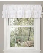 Lush Decor Belle 18” Textured White Single Valance