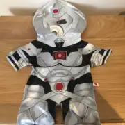 BUILD A BEAR FACTORY RARE & HTF JUSTICE LEAGUE CYBORG COSTUME BNWT