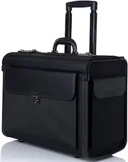 Alpine Swiss Rolling 17" Laptop Briefcase on Wheels Attache Lawyers Case Legal Size