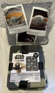 Baby Yoda Pillow and Blanket Set New with Tags
