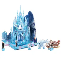 在飛比找PChome24h購物優惠-冰雪奇緣艾莎安娜公主立體城堡場景拼圖玩具 621069(平輸