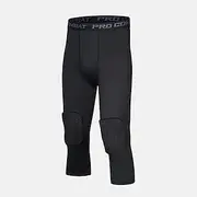 Men's Running Tights Leggings Compression 3/4 Pants Knee Pads Base Layer Athletic Athleisure Spandex Breathable Quick Dry Moisture Wicking Fitness Gym Workout