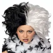 Cruel Diva Devil Spot Dalmations Evil Madame Women Costume Wig