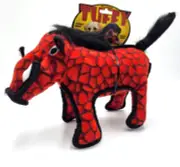 Tuffy Warthog Red Durable Soft Interactive Tug & Shake Dog Toy 12"