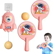 Hangings Table Tennis Trainer Kit,Ping Pong Exerciser Hangings Paddle Set - Adjustable Outdoor Ping Pong Workout Kit for Children Parents