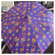 NWT MIA Toro Italian Designer Art Hamsa Hand Third Eye Auto Open Umbrella $68