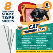 Panther Armor Couch Protectors from Cat Claws – 8-Pack Double Sided Sticky Cat T