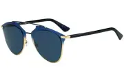 RARE NEW Christian DIOR REFLECTED Blue Gold Aviator Metal Sunglasses TVW/KU