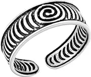 [AeraVida] Hypnotic Spiral .925 Sterling Silver Toe Ring or Pinky Ring