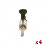 4 x Bosch Fuel Injectors for Nissan Juke F15 DIG-T Nismo RS 1.6L MR16DDT 2010-ON