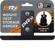 PRx Performance Wall-Mounted Heavy Duty Storage Hanger for Weight Vests,Tactical Gear, Backpacks,and Body Armor Plate Carrier Vests -Durable Steel Construction for Home Gym Accessories-USA-Made -Black