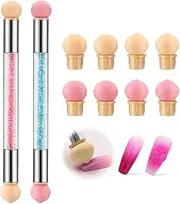 Baby Boomer Brush, Sponge Brush Applicator, Double Head Ombre Sponge Stick, Double Head Ombre Sponge Stick, Sponge Brush Applicator Including Pigment Brush, Tools Including 8 Replacement Heads
