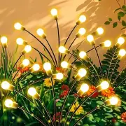 6-Pack Solar Garden Lights, 48 LED Firefly Lights Solar Outdoor Warm White
