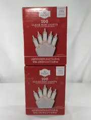 Holiday Time 100 Clear Christmas Mini Lights, 2 Pack, White Wire, Incandescent