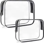 TSA Approved Toiletry Bag,2 Pack Clear Toiletry Bag, Quart Size Travel Essential