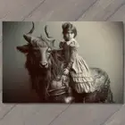 MAGNET Girl Beast Weird Creepy Imaginary Friend Nightmare Scary Unusual Pet