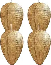 Augshy Fake Wasp Nest, Pack of 6 Mini Wasp Nest, Artificial Hornet Nest, Dummy Hanging Hornet Nest for Home and Garden