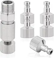 NEOECO Airbrush Quick Disconnect Coupler Release Fitting & Plug, 6pcs 1/8 in BSP Male and Female Connections Adapter Air Brush Accessory