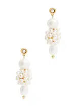 Eliou Demi Cluster Pearl Drop Earrings, Drop Earrings, Pearl - One Size One Size