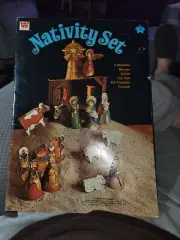 VTG Whitman Nativity Set Punch-Out Book 1973 Unpunched Christmas Manger Scene