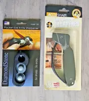 Diamond Stone Pocket and AccuSharp Knife Sharpener Shear Scissor Sharpener Combo