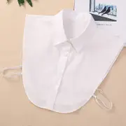 Women's Cotton Fake Collar, Simple Half Shirt Style Fake Collar, Versatile and Convenient Detachable Collar white