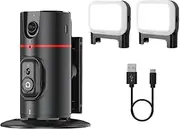 Aswalling 360° Gimbal Stabilizer Desktop AI Automatic Tracking Gimbal with Remote Shutter+Fill Light for Smartphone Stabilizer Easy to Use