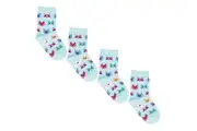 4x Socksmith Kids Children Novelty Breathable Socks Cats Meow One Size 4-7y