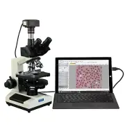 OMAX 40X-2500X 10MP USB3 PLAN Phase Contrast Trinocular Compound Lab Microscope