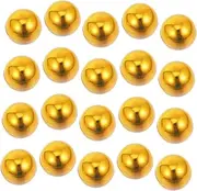 Generic 20pcs Flagpole End Cap Flag Pole Bulb Metal Garden Markers Flag Pole Replacement Parts Clear Badge Holder Horizontal Gold Circle Arch Stand Flag Accessories