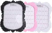 DONFAMDS 3pcs Nail Art Display Boards European Relief Design Lightweight Material for Nail Salons Practice for Manicure Display Includes and Colors