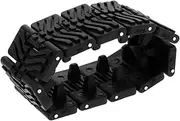 10pcs Go Treads Truck Accessories Army Tank Traction Tracks Mat Twisted Template for Quilting Traction Board Mounting Kit Tire Traction Mat Rubber Black