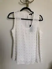 Saba 100% silk diamantés singlet top bnwt sz14