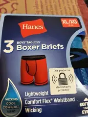 Hanes Men's Size XL Boxer Briefs 3 pack Comfort Flex Ultra Soft Cotton Stretch