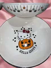 Hello Kitty Halloween Skeleton / Spider Web 9" Bowl 2023 - Pumpkin Dish Plate