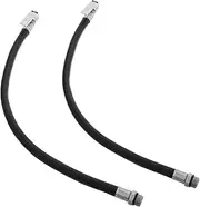 2pcs Tire Inflation Tube Hose Tire Gauges for Tire Pressure Bicycle Air Nozzle Air Pressure Gauge Bicycle Accessories Tire Inflation Extension Tube Air Tubing Air Tube Black