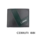 【CERRUTI 1881】義大利頂級小牛皮8卡短夾皮夾 CEPU05095M(灰色 贈禮盒提袋)