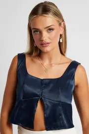 Blue Cami Top Sleeveless - Size 10, Women's Cami